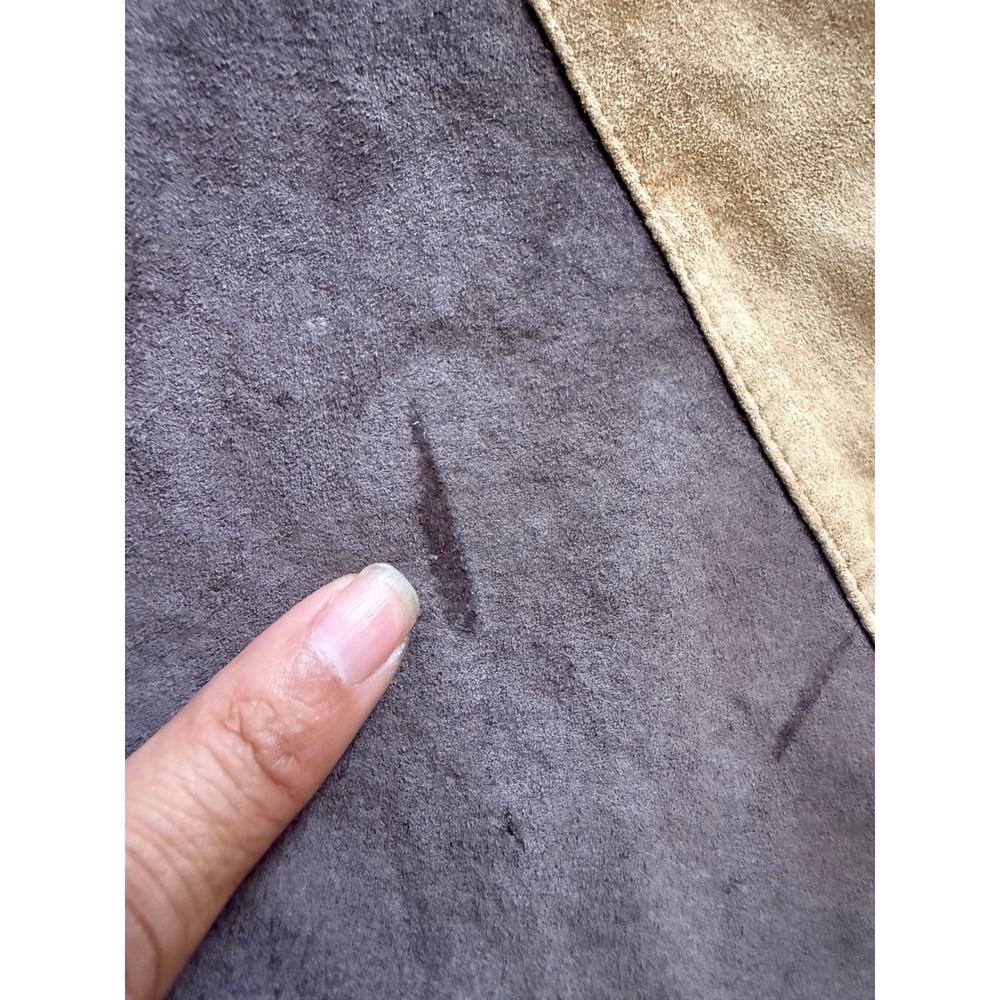 John Paul Richard Uniform Woman Vintage Suede Patchwork Diamond Midi Skirt 16 - Picture 2 of 10